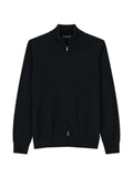 Boggi Milano full-zip jumper in extrafine merino wool